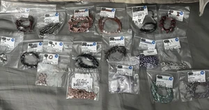 18 Packs Of John Bead -Glass Beads-Knot Spacers-forget Me Not Copper Assortment - Picture 1 of 10