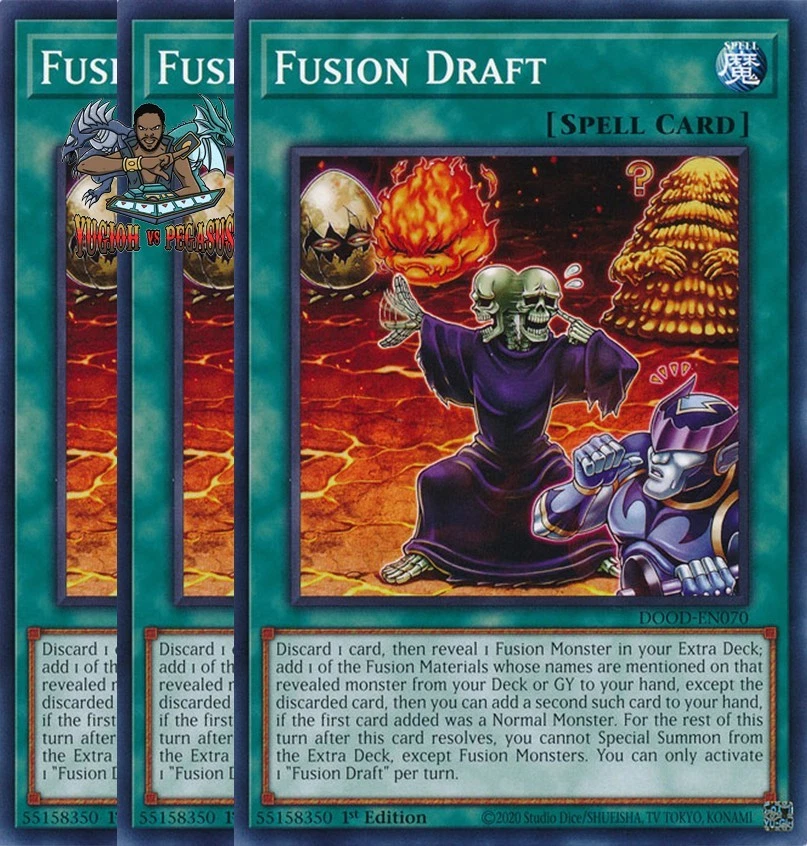 Yugioh! 3x Fusion Draft DOOD-EN070 Common 1st Ed NM - Image 1 of 1