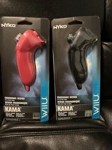 (2) Wii Nunchuk Black And Red Brand New Factory Sealed FAST SHIPPING - Picture 1 of 1