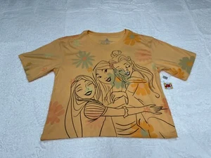 NEW Disney Shirt Womens Extra Large Yellow Princess Mulan Rapunzel Belle Parks - Picture 1 of 6