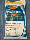 3 New  Envirocare Micro Filtration Vacuum Bags Style Z -  Hoover Power Drive +