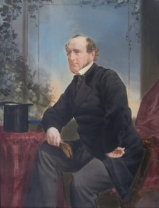 CABALLERO Retrato Guerra Civil Era ARTISTA Antiguo FIRMADO 1865 PINTURA Hombre SOMBRERO SUPERIOR - Imagen 1 de 17