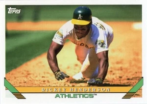 2019 Topps Archives 1993 Border Rickey Henderson Oakland Athletics #227 MLB OAK - Picture 1 of 2