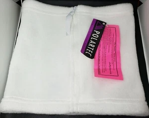 Nuova ghetta collo pile Polartec bianca zip made in Aspen, CO sport inverno - Foto 1 di 11