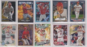 Lot of 10 Mike Trout Baseball Cards – Topps, Bowman, Chrome, Inserts – Angels - Bild 1 von 3