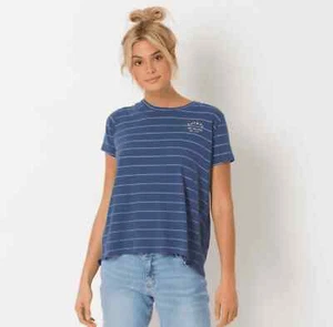Animal Short Sleeve Ladies T-Shirt Vintage Indigo Blue Surf UK 12 TEE Womens - Picture 1 of 3