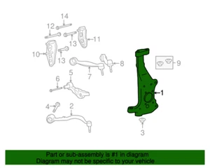 Genuine Lexus LS460 LS600h Spindle Knuckle Steering RH 2007-2017 43201-59045 OEM - Picture 1 of 7