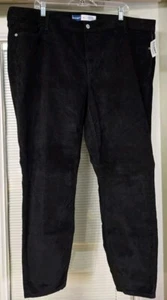 OLD NAVY~ Black High Rise Rockstar Super Skinny Corduroy Pants Sz 24 NWT - Picture 1 of 7