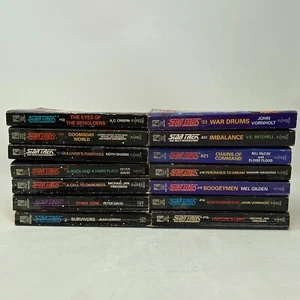 Lote de libros vintage (14) STAR TREK The Next Generation TNG tapa dura - Imagen 1 de 8