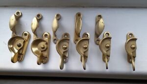 6 X Brass Metal Window Sash Locks