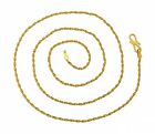 22K Pure Fine Yellow Gold Certified Stamped Yellow Gold Twisted Design Chain