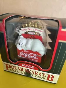 Coca Cola 1998 oso polar en máquina de Coca-Cola adorno de Navidad - Imagen 1 de 8