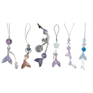 Cute Fish Tail Shell Bead Pendant Phone Charm Chain Strap Bag Decoration Lanyard - Zdjęcie 1 z 14