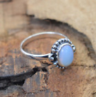 Milky Opalite 925 Solid Sterling Silver Gemstone Jewelry Ring ~ Handmade Jewelry