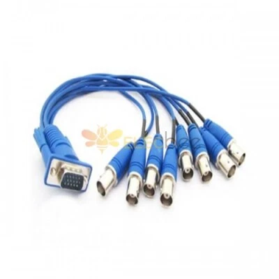 VIDEO SECURITY SOLUTIONS (1 PAIR) VGA 15Pin Male to BNC Female Cable for DVR System BLACK 1-8 & BLUE 9-16