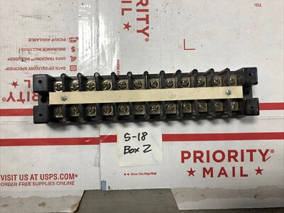 MARATHON THERMINAL BLOCK 1600 Series 12 Block 1612 STD 10-18 CU/10AL 600V 75A - Image 1 of 4