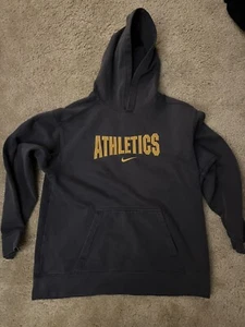 Vintage Y2k Nike Silver Tag Spellout Center Swoosh Kids Hoodie Size XL - Picture 1 of 3