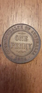 1936 AUSTRALIA PENNY - Ef to AU SHARP - High Value Coin - Picture 1 of 2