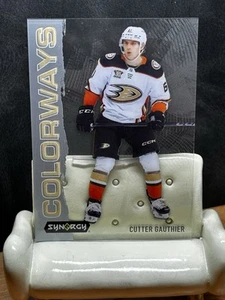 CUTTER GAUTHIER rc 2024-25 Upper Deck Synergy Hockey COLORWAYS #L-92 ANATRE - Foto 1 di 4