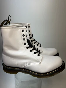 Dr. Doc Martens Stiefel Pascal 1460 weiß Leder Punk Moto Damengröße 11 Punk - Bild 1 von 8