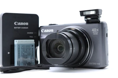 Near Mint Canon PowerShot SX720 HS Black 20.3MP 40x Digital Camera w/ Charger - Image 1 of 4