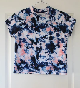 Athleta Girl Festival Tie Dye Swim top Mock Neck Rash guard Size XXL 16 - Picture 1 of 9