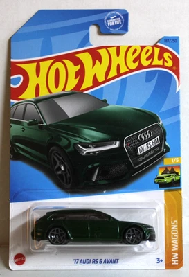 Vagones Hot Wheels 2023 HW 1/5 '17 Audi RS 6 Avant #187/250 verde - nuevos Foto 1 de 2