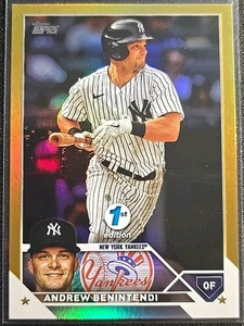 Serie Topps 2023 1ª Edición - Andrew Benintendi #197 Lámina de Oro - Imagen 1 de 2