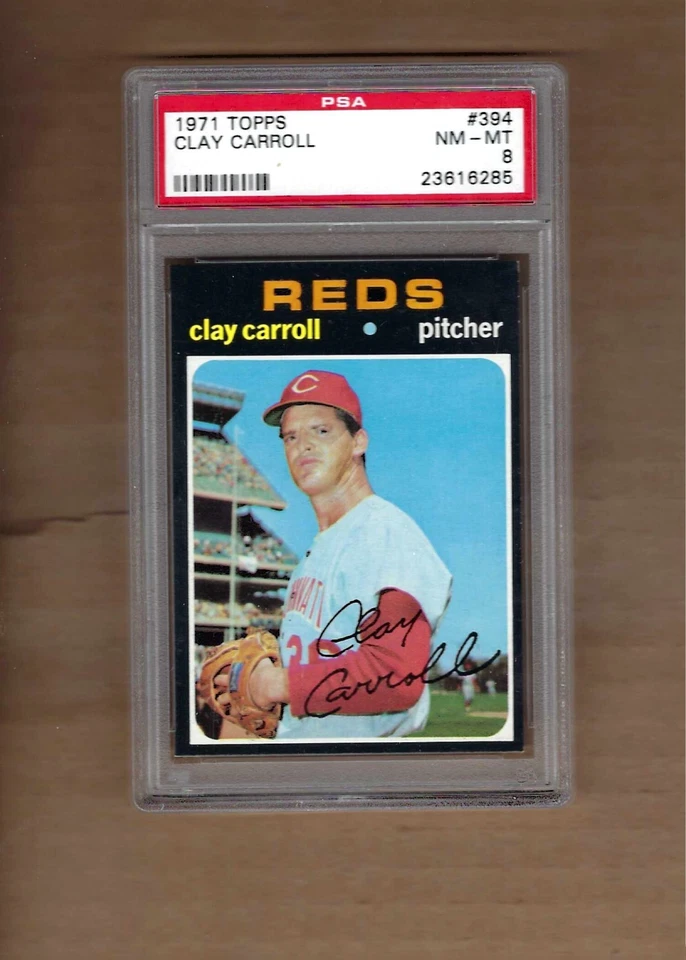 Topps Clay Carroll 1971 # 394 PSA 8 Foto 1 de 1