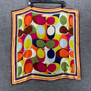 Bufanda Coach Mujer Multicolor Logo C Cuadrada Clásica Retro Hippie - Imagen 1 de 8