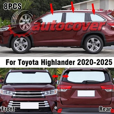 Parabrisas de privacidad para ventana delantera trasera para Toyota Highlander 2020-25 Foto 1 de 4