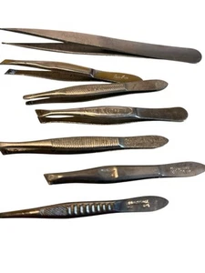 Vintage Tweezer Lot Stainless Widger Millers Forge La Cross - Picture 1 of 2