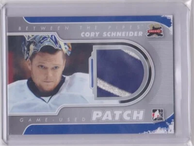 2011-12 ITG BETWEEN THE PIPES GAME-USED PATCH SP /19 CORY SCHNEIDER M-6 CANUCKS - Image 1 of 2