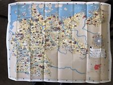 RARE ORIGINAL 1930's Walter Riemer Propoganda/tourist Map of Pre-WWII Germany