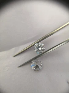 2 Pieces of 4.30 MM Size White CVD LAB Created Diamonds TCW 0.63, F Color, VS - Picture 1 of 5