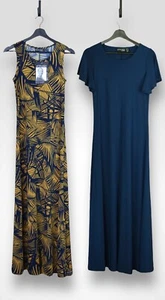 Attitudes by Renee Maxi Dresses Set of Two Print & Plain Regular Navy XS - Picture 1 of 13