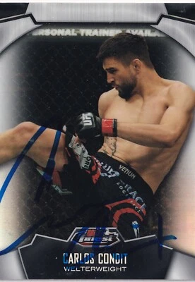 Tarjeta firmada por Carlos Condit 2012 Topps Finest UFC Refractors #94 PSA/DNA autógrafo Foto 1 de 4