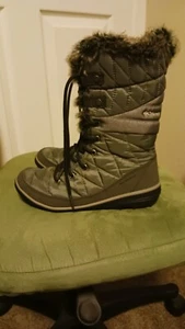 Columbia Damenstiefel Ice Maiden hellgrau flauschig Größe 8 - Bild 1 von 5