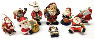 9 Vtg & Current Santa Clauses Ornaments & Figurines Toothpick Holder - Picture 1 of 21