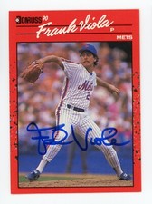SIGNED BASEBALL CARD AUTO 1990 DONRUSS FRANK VIOLA NEW YORK METS #353