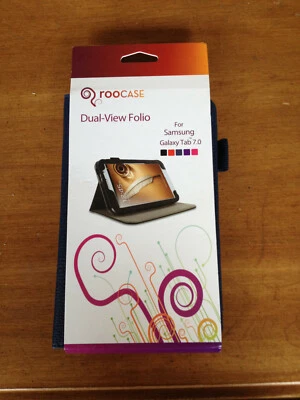 Folio Roocase Doble Vista para Samsung Galaxy Tab 7.0 Azul Liquidación REDUCIDA Foto 1 de 4
