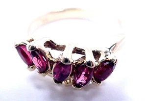 18K Gold Diamond Ruby Ring Size 6.25 - Bild 1 von 6