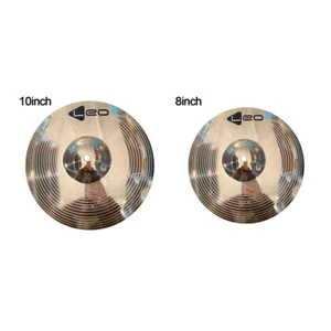 High Performance Jazz Drum Cymbals 8 and 10 Percussion Splash Crash Hi Hat - Picture 1 of 47