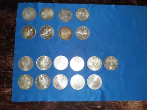 19 x Zehn Deutsche Mark Silber Münzen Olympische Spiele u. Gedenkmünzen - Bild 1 von 11