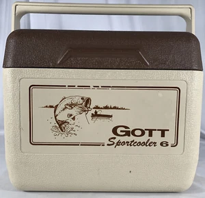Vintage Gott Sportcooler 6 Fishing Hunting Camping Model #1806 USA Made - Picture 1 of 7