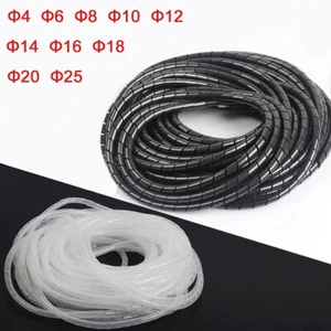 Envoltura de cable espiral de 4 mm - 25 mm organización administración de cables PC TV oficina hogar - Imagen 1 de 24