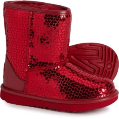 Bota UGG Roja Clásica 2 Corazones de Gel Juvenil Talla 6 Chica Invierno San Valentín Indie Dulce Foto 1 de 4