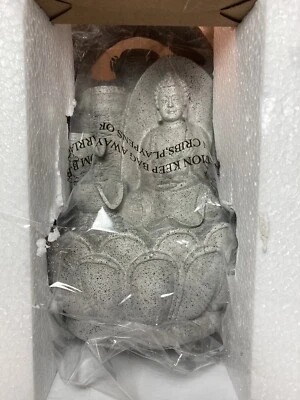 Teamson 4 层佛喷泉雕像 LED 灯 14 英寸全新 — 第 1/4 张图片