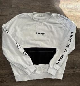 Eleven Paris Men's Regular Fit Crewneck Front Pocket Sweatshirt Dawn Grey Size L - Picture 1 of 5