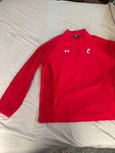 Cincinati Bearcats under armour size XXXL 1/4 zip loose fit red jacket NICE - Picture 1 of 10